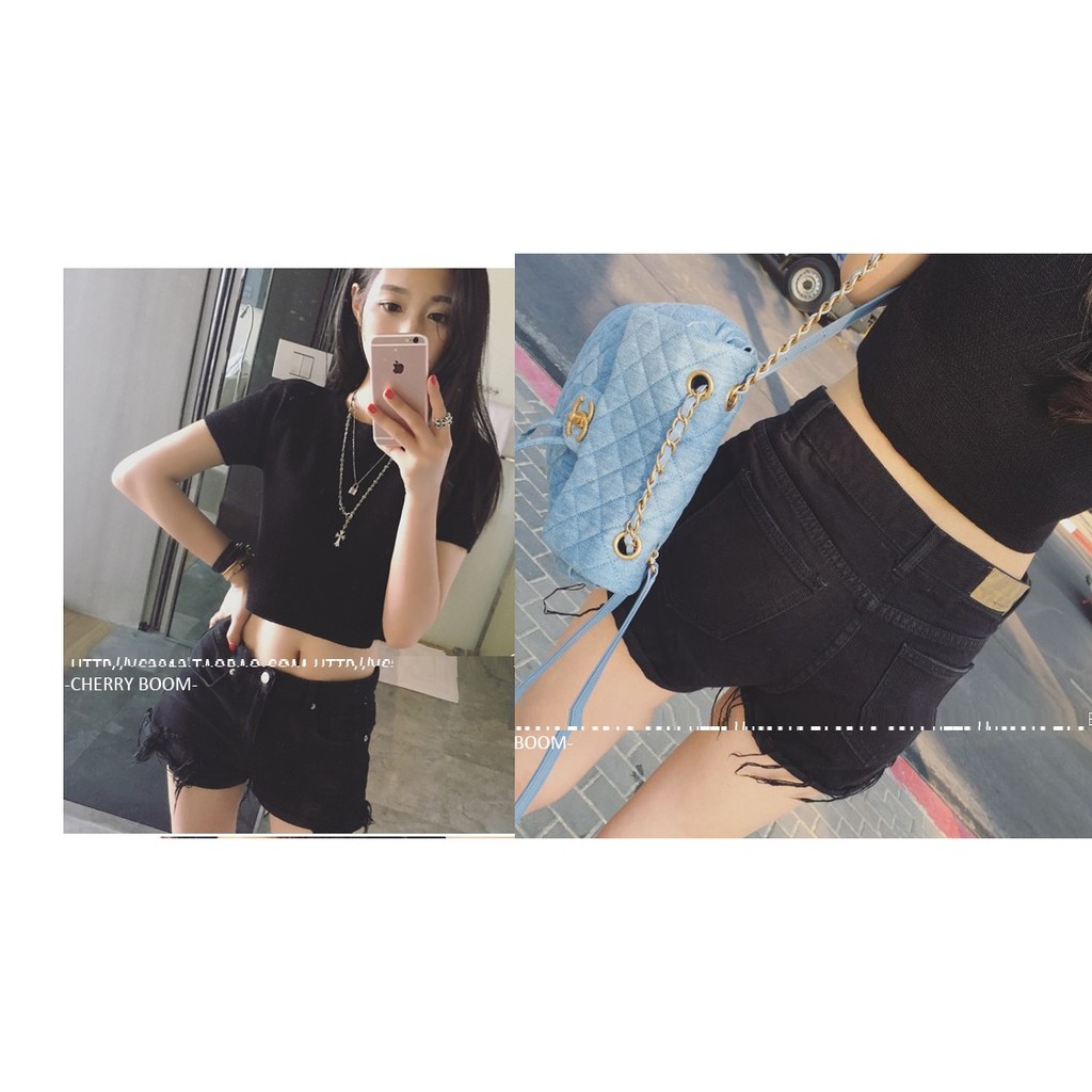 [CÓ TẶNG QUÀ]  Quần jean short SJ06 vải dày không co dãn, cá tính, trẻ trung, hàng Quảng Châu