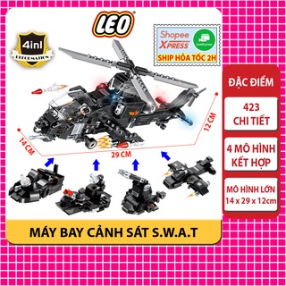 Lego SWAT máy bay chiến đấu, Mô hình máy bay chiến đấu 423 chi tiết 4 in 1
