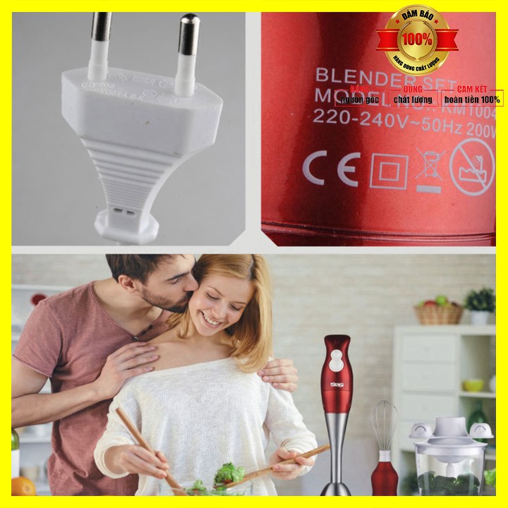 Máy xay sinh tố cầm tay thương hiệu cao cấp DSP KM1004 Công suất 200W Điện áp 220-240V - bảo hành 12 tháng