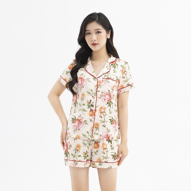 Bộ Đồ Ngủ Pijama Lụa Satin Cao Cấp JAPAN SILK Mùa Hè Họa Tiết Sang Trọng