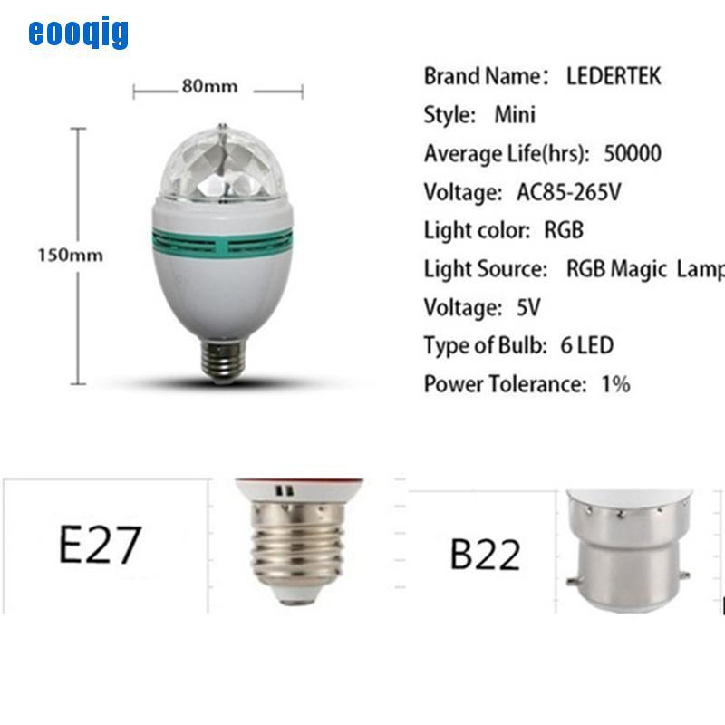 Bóng Đèn Led Xoay B22 / E27 Nhiều Màu Cho Sân Khấu