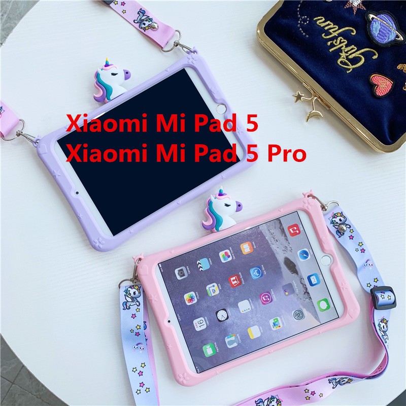 Ốp Điện Thoại Silicon Mềm Chống Sốc Có Dây Đeo Vai Cho Xiaomi Mi Pad 5 / Xiaomi Mi Pad 5 Pro 11 "