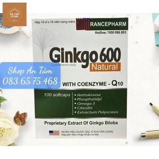 Viên bổ não Ginkgo 600 tăng cường trí nhớ, tăng cường máu đến não, hội chứng tiền đình, trí nhớ suy giảm