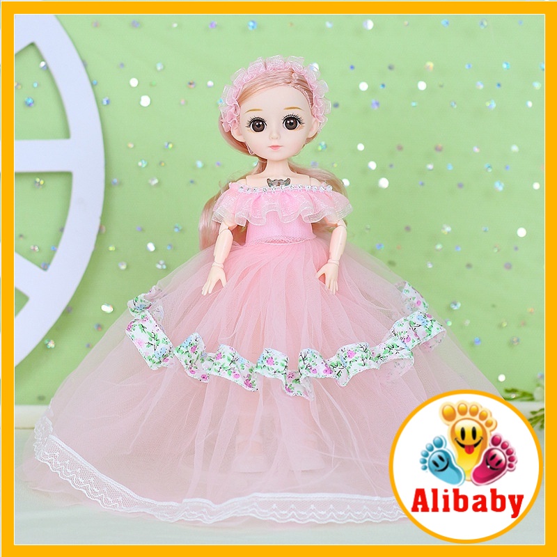 Búp bê barbie 30cm đồ chơi quà sinh nhật cho bé gái có khớp có nhạc váy công chúa E875