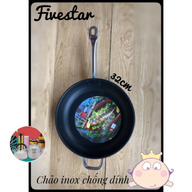 GIÁ SỐC!CHẢO CHỐNG DÍNH FIVESTAR 3 ĐÁY 32CM - ĐUN TỪGIÁ GIẢM SÂU ( Đồ Gia Dụng SK )