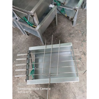 [Bếp Nướng Than Hoa] Máy Nướng Thịt Xiên Tự Động, Tặng Kèm 5 Xiên Inox Nướng Thịt, 1 Xiên 3 Chạc( Nướng Gà, Vịt, Cá...)
