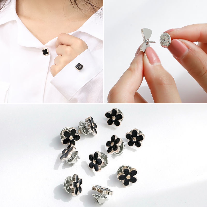 Set 10 Nút Bấm Áo Cố Định Chống Chói Sáng Tạo Cho Nữ