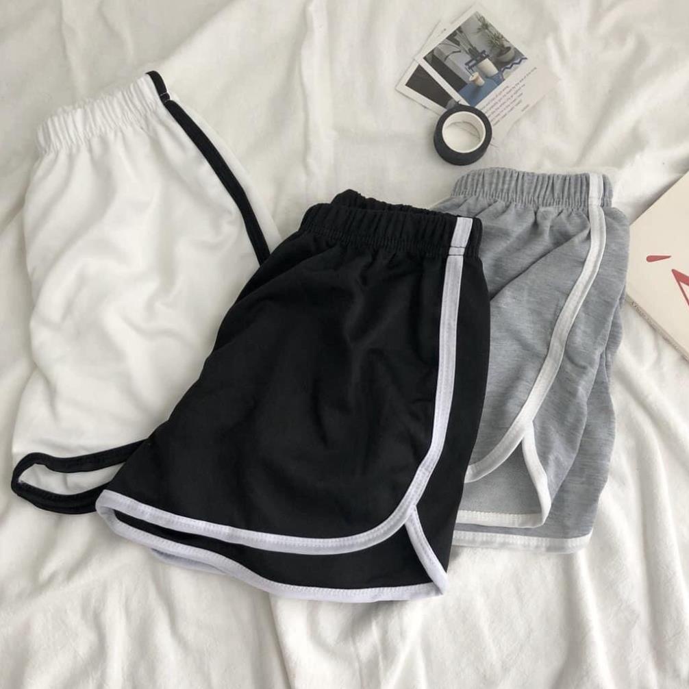 Quần Đùi  Nữ  Form Rộng Hàn Quốc Phối Viền Dày Mịn Thoáng Mát Thiết Kế Thời Trang Kiểu Dáng Năng Động Trẻ Trung