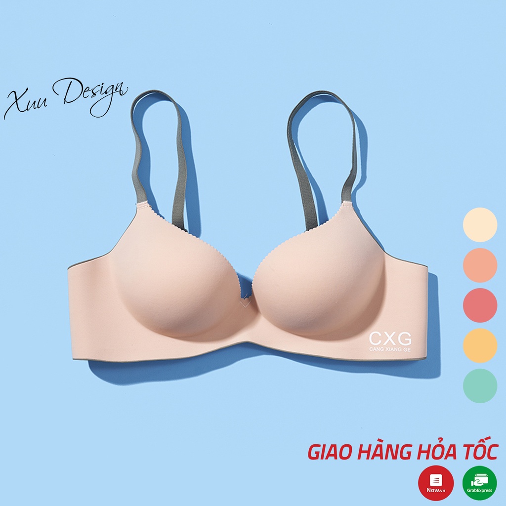 Áo ngực nữ đúc su không gọng XUU đệm vừa hình bàn tay nâng ngực AV21