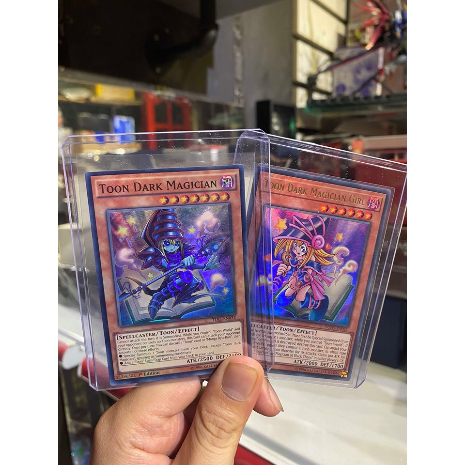 Lá bài thẻ bài Yugioh Combo Thầy trò phù thủy áo đen Toon Dark Magician - Tặng bọc bài nhựa bảo quản