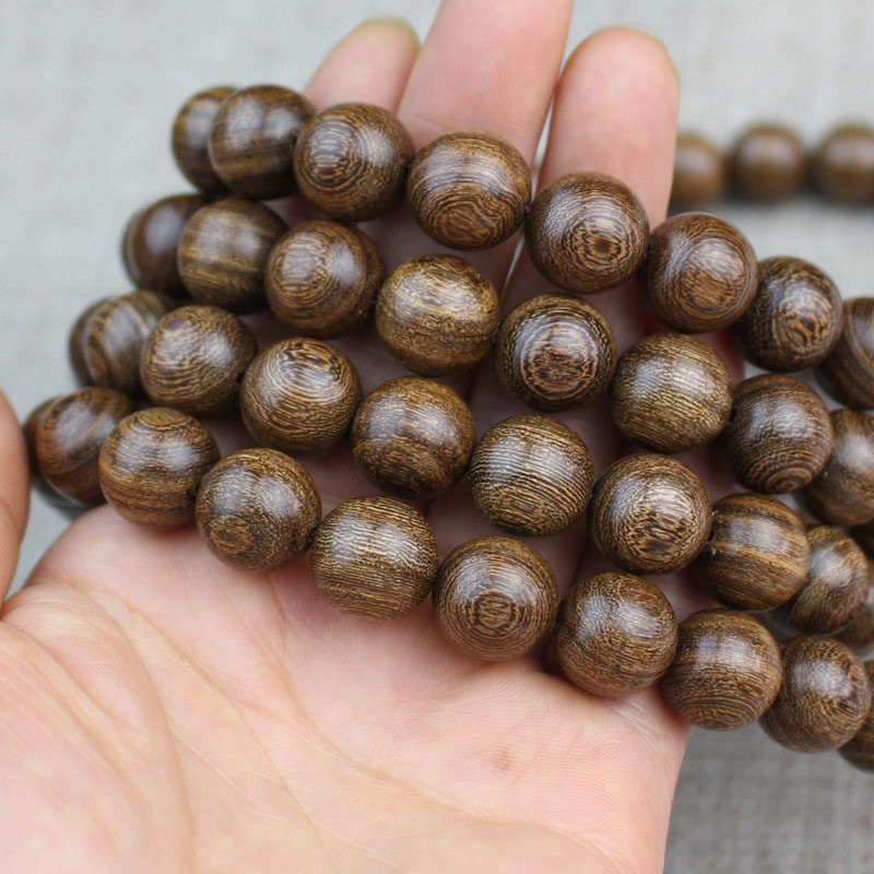 Vòng tay chuỗi 108 hạt gỗ đàn hương tự nhiên 10mm