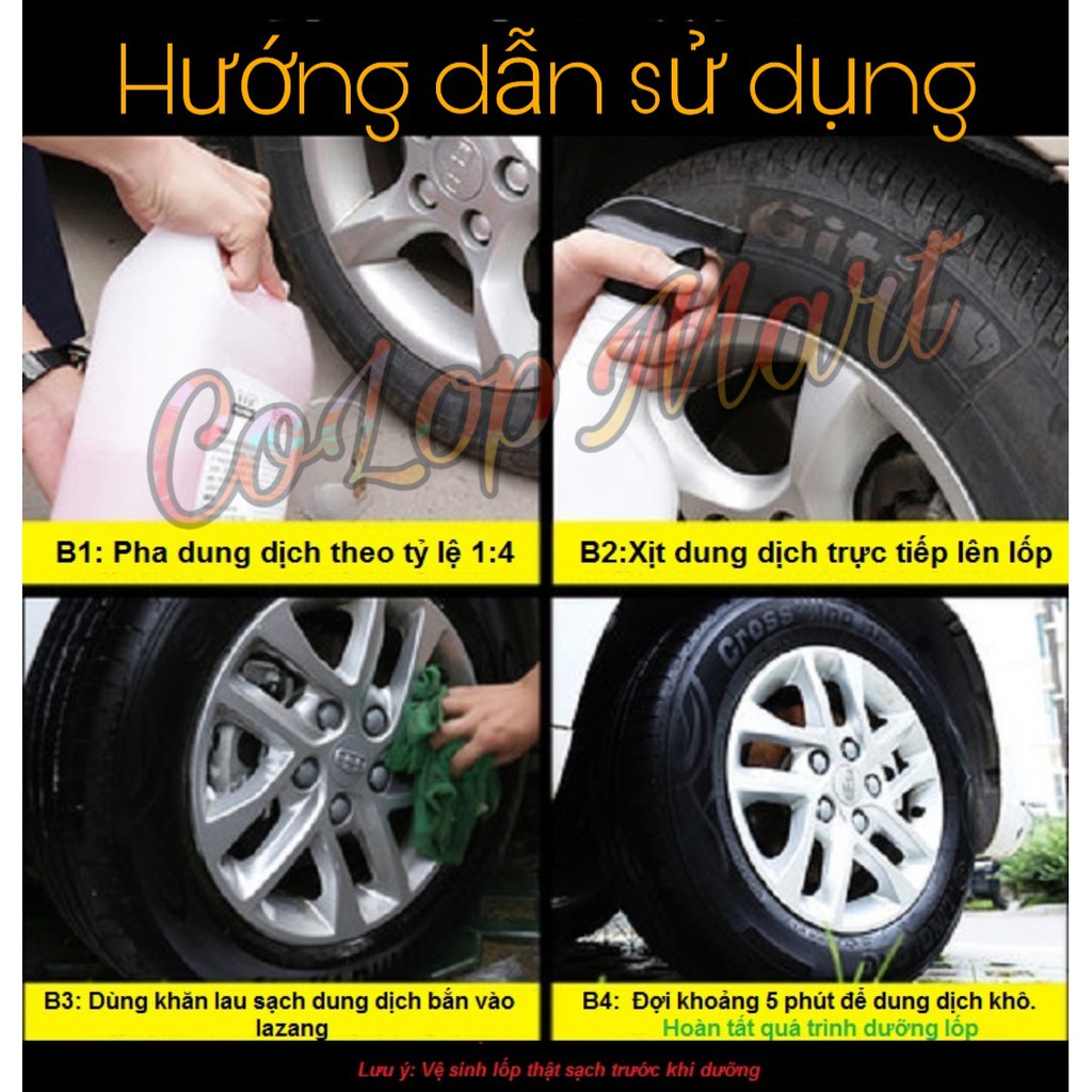 Dung dịch dưỡng bóng Lốp can 4L