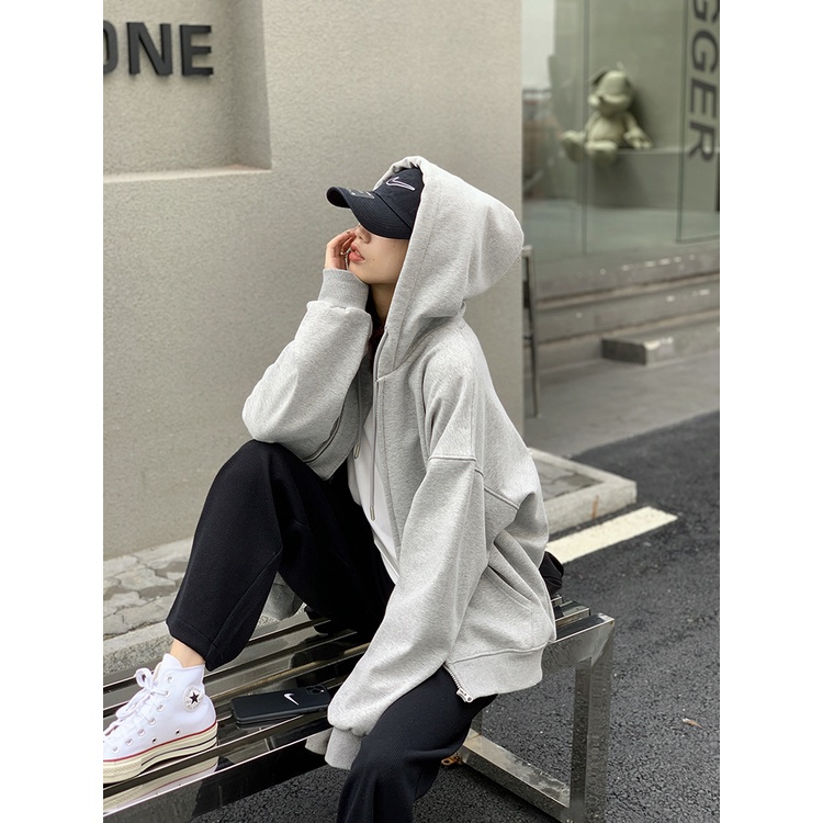 Áo khoác hoodie tùy chọn màu sắc dễ thương phong cách Hàn Quốc