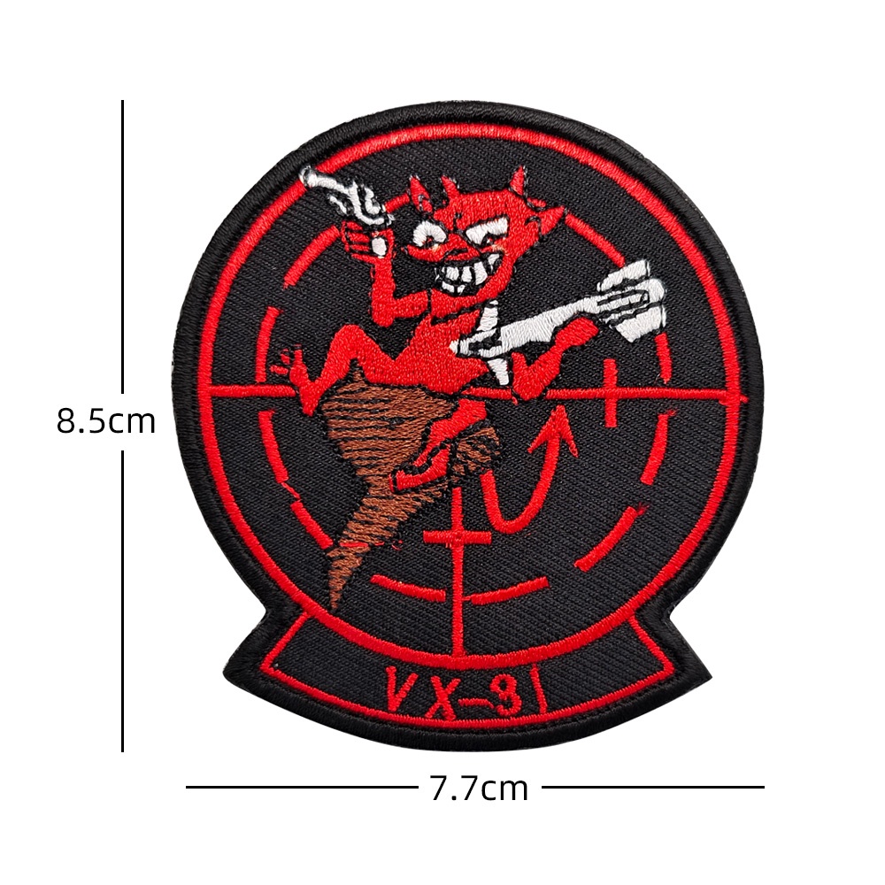 Zhuzhi Lingyun Thêu Khóa Dán U.S. Miếng Dán Trang Trí Quần Áo Hình Phi Công Quân Đội Có Móc Tiện Dụng