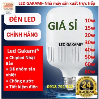 Bóng đèn LED trụ 9w 20w 30w 40w 50w 60w 80w siêu sáng, chất lượng cao, chipled Gakami Nhật Bản