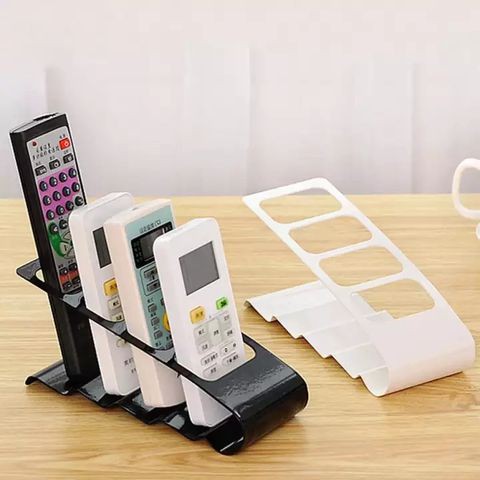 Giá Đỡ Remote 4 Ngăn Bằng Nhựa - Dụng Cụ Giá Để Remote Tivi, Đầu Máy, Máy Lạnh 4 ngăn