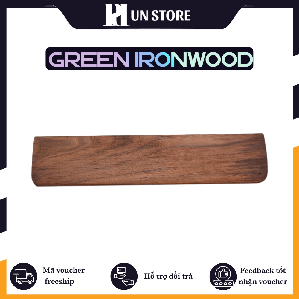 Kê tay gỗ Lim Xanh Green Ironwood cao cấp cho bàn phím cơ