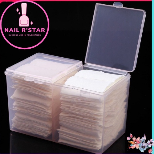 Hộp đựng giấy lau gel 2 ngăn có nắp - hộp nhựa đựng dụng cụ nail chuyên dụng NAIL R’STAR