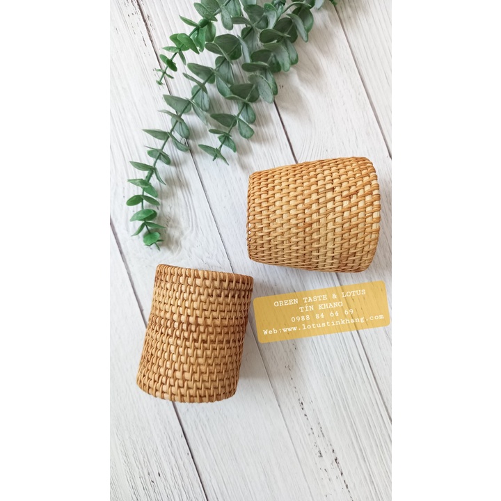 Cốc Mây, Ly Mây, Lọ, Bình Cắm Hoa, Ống Cắm Bút, Ống Cắm Thìa, Đũa bằng Mây đan Thủ Công Mỹ Nghệ Cao Cấp-Phụ Kiện Decor