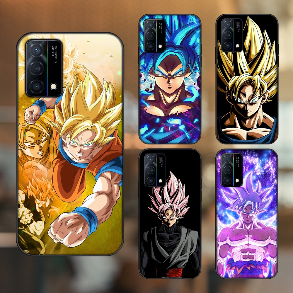 Ốp lưng Oppo K9 viền đen in hình Goku Dragon Ball