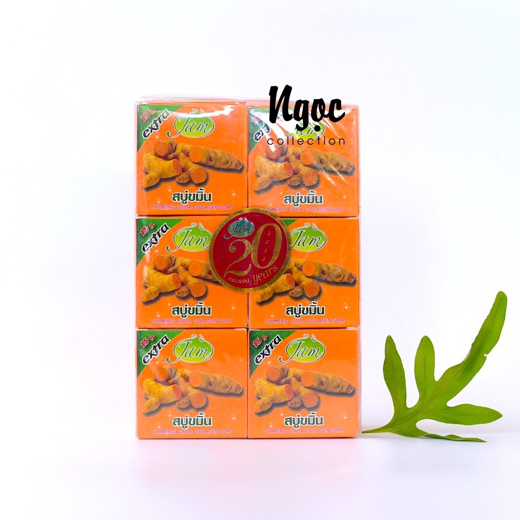 Bộ 12 Bánh Xà Bông Nghệ Jam Thái Lan 60g