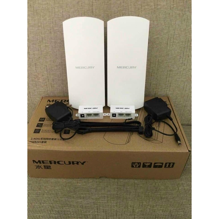 Bộ thu phát không dây, thang máy, wifi ngoài trời tầm xa 5km - Mercury MWB505