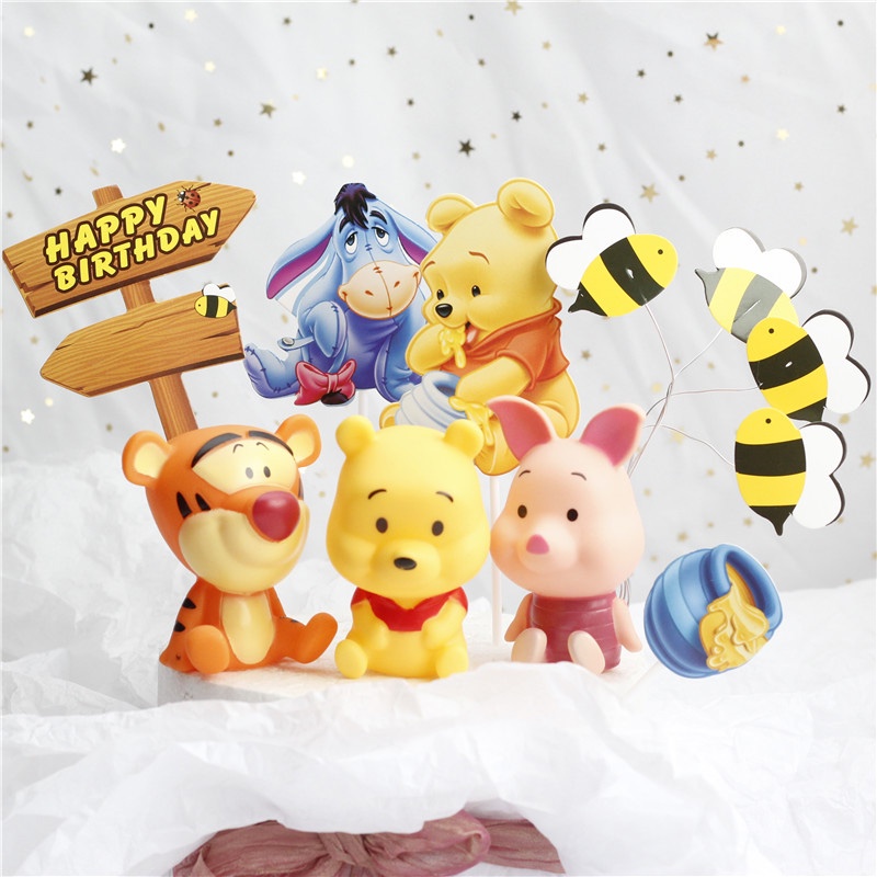 Búp Bê Đồ Chơi Hoạt Hình Disney Winnie The Pooh / Heo Hổ / Bánh Kem Sinh Nhật Cho Bé Trai Và Bé Gái