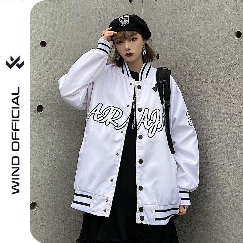 Áo khoác dù bomber unisex form rộng 28 nam nữ ulzzang Wind