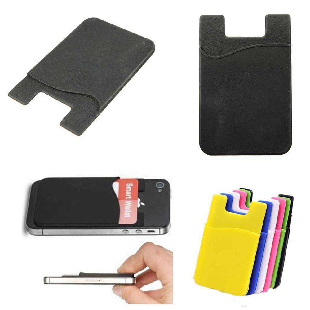 Túi Đựng Thẻ Id / Điện Thoại Bằng Silicon Mềm Co Giãn Nhiều Màu Gắn Điện Thoại Xiaomi