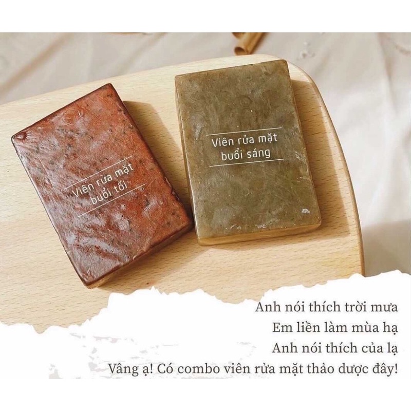 Viên soap rửa mặt thảo dược trị mụn chiết suất thiên nhiên lành tính