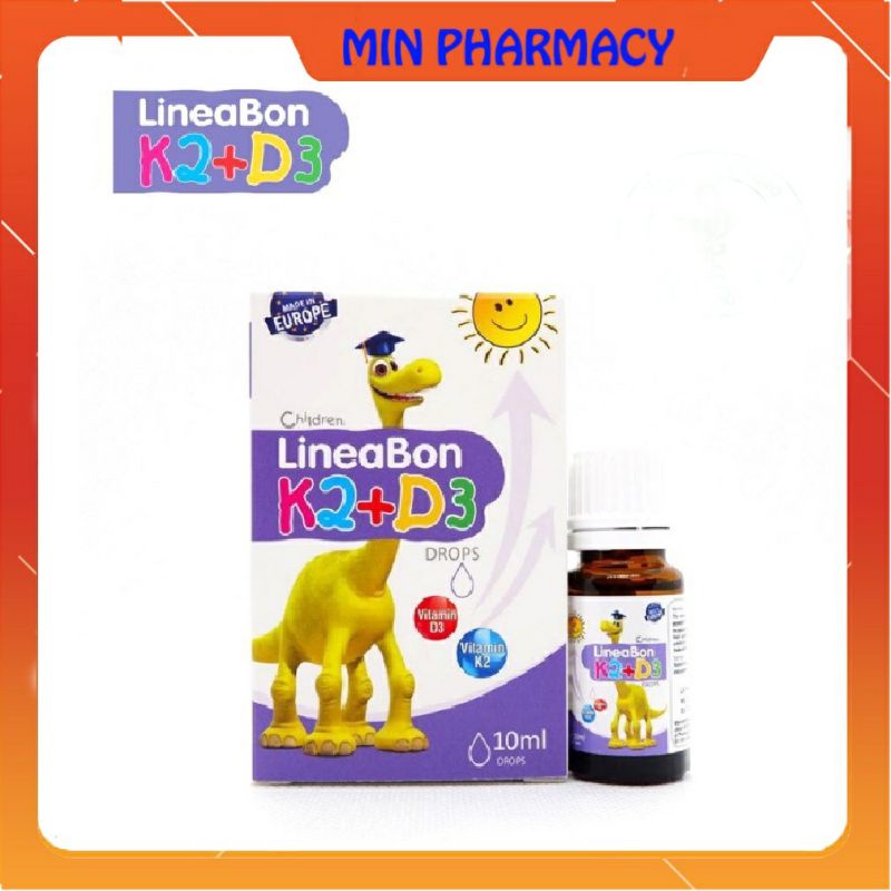 (Quà Tặng) LineaBon Vitamin D3 K2 bổ sung K2 D3 giúp tăng hấp thu canxi cho bé