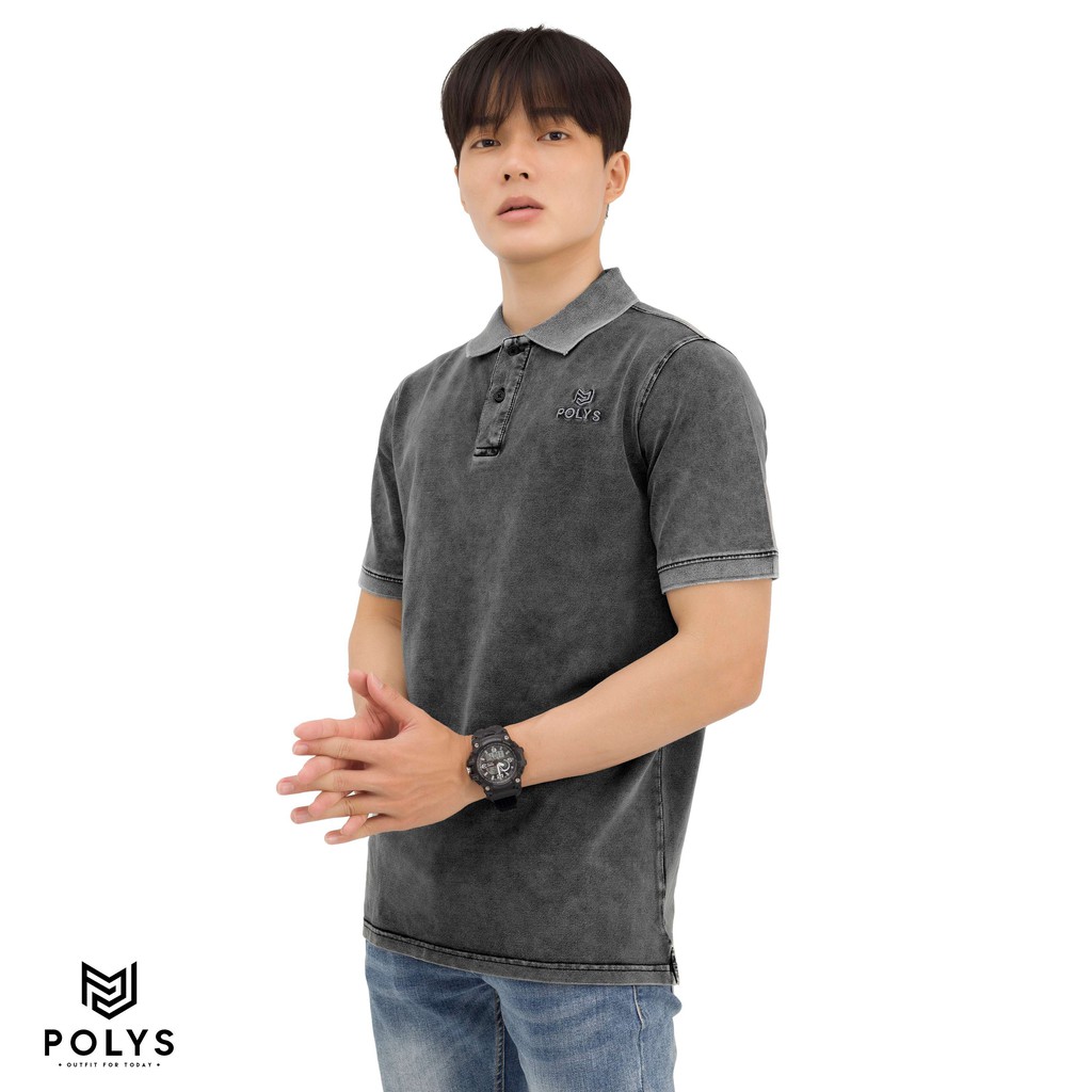 Áo Polo Nam Tay Ngắn  BASIC WASH - POLYS | Chất Cotton Wash, Dày Dặn, Co Dãn, Cực Chất, Hình Thêu Cao Cấp, Sắc Nét | BigBuy360 - bigbuy360.vn