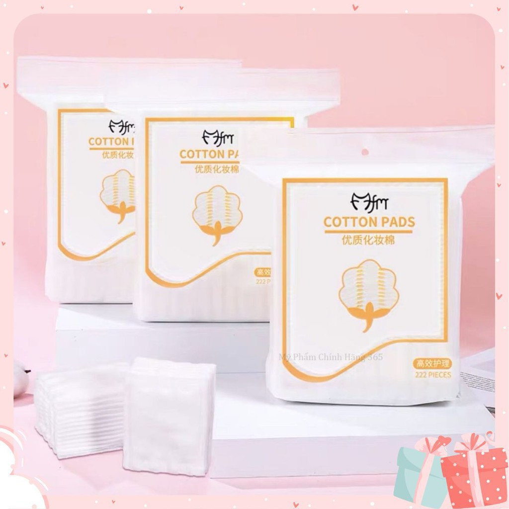 Bông tẩy trang Cotton Pads 3 lớp túi 222 miếng nội địa trung