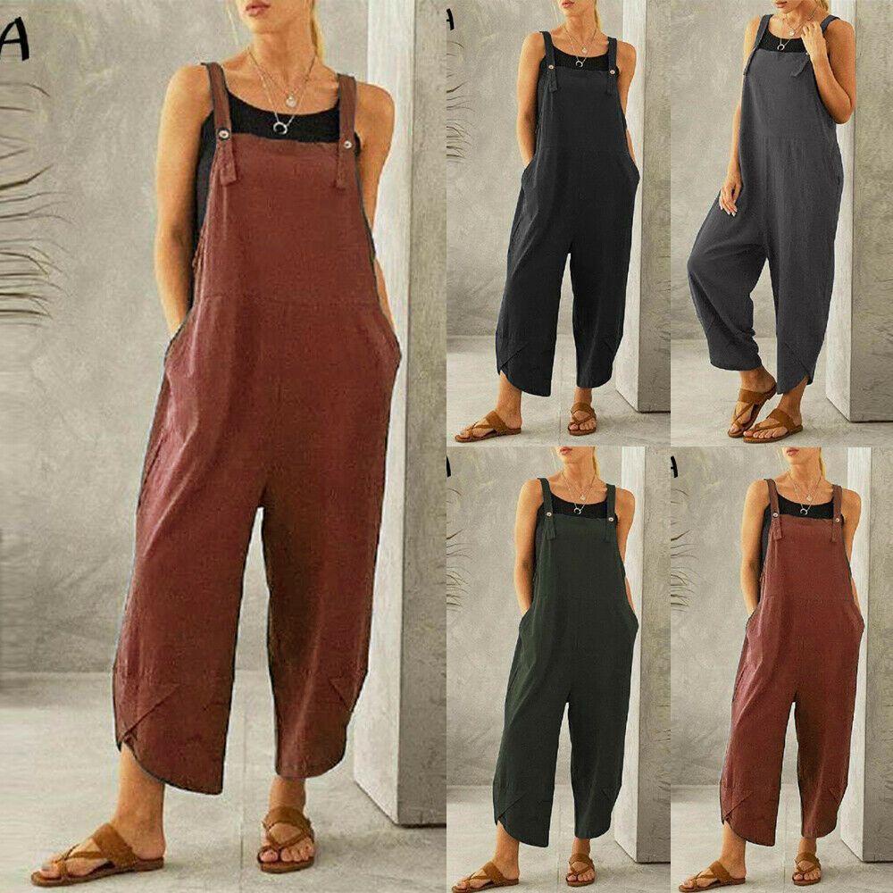 SUMU Áo Liền Quần Rộng Cộng Với Kích Thước Quần Cotton