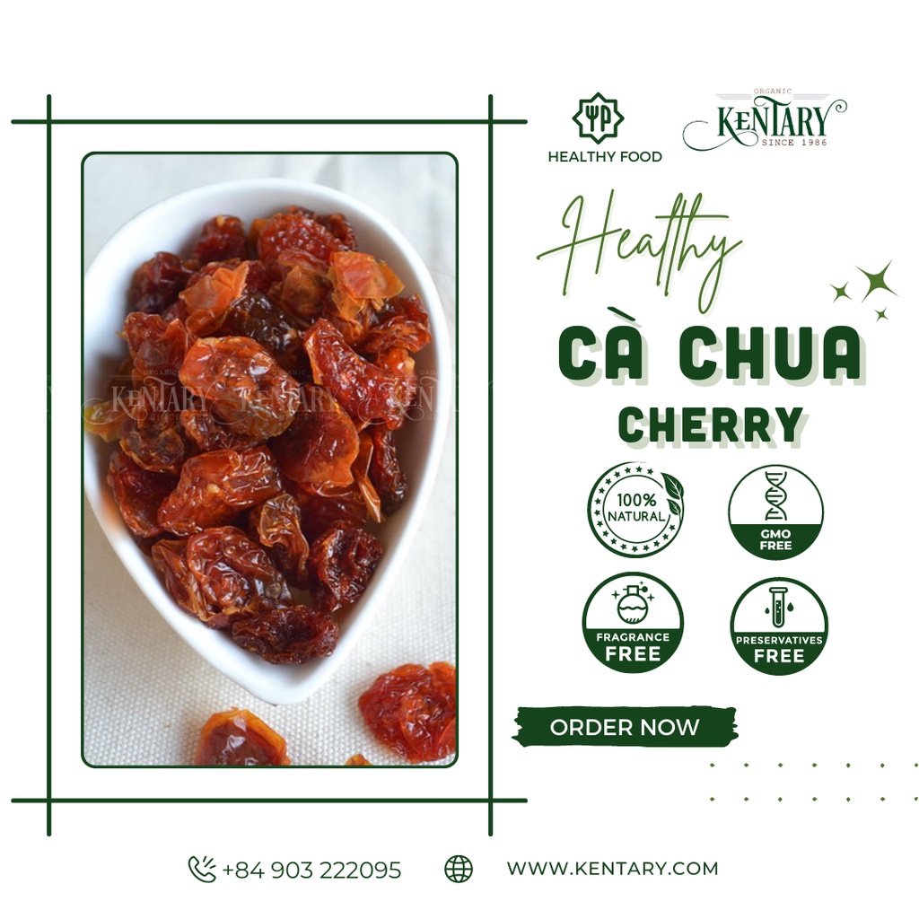 Cà Chua Cherry Sấy Dẻo Kentary - Vị Chua Ngọt - Ăn Vặt Healthy