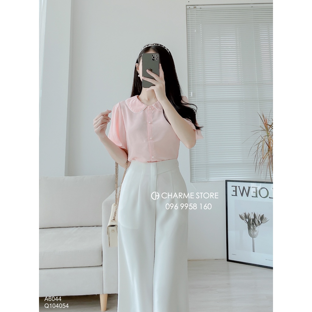 Áo sơ mi nữ trơn tay cánh dơi thiết kế Charme 6044
