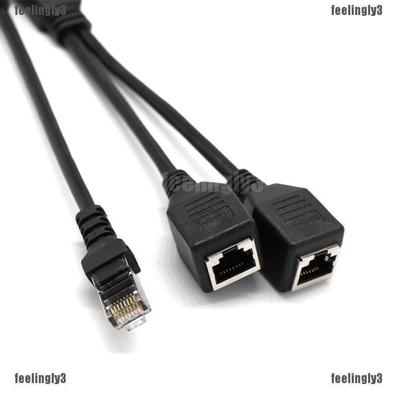 ❤ADA❤ Dây cáp chia cổng mạng RJ45 1 đầu đực sang 2 đầu cái chuyên dụng