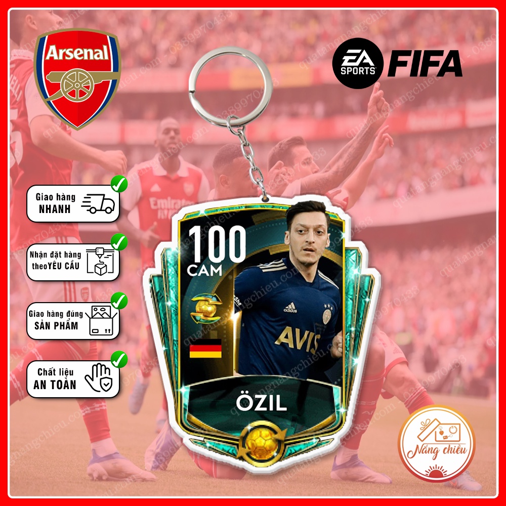 Móc Khóa Mesut Özil, CLB bóng đá Arsenal☘️MÓC KHÓA THẺ CẦU THỦ☘️