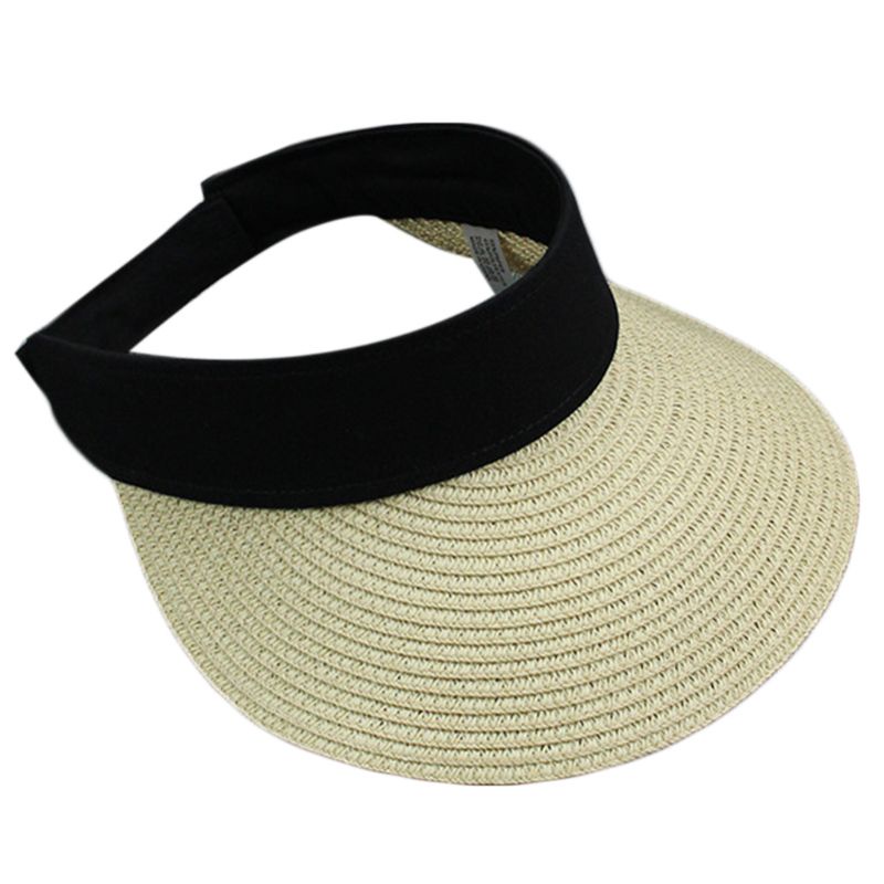 Nón Cói Rộng Vành Hở Chóp Màu Sắc Tương Phản Thời Trang Mùa Hè Cho Nữ