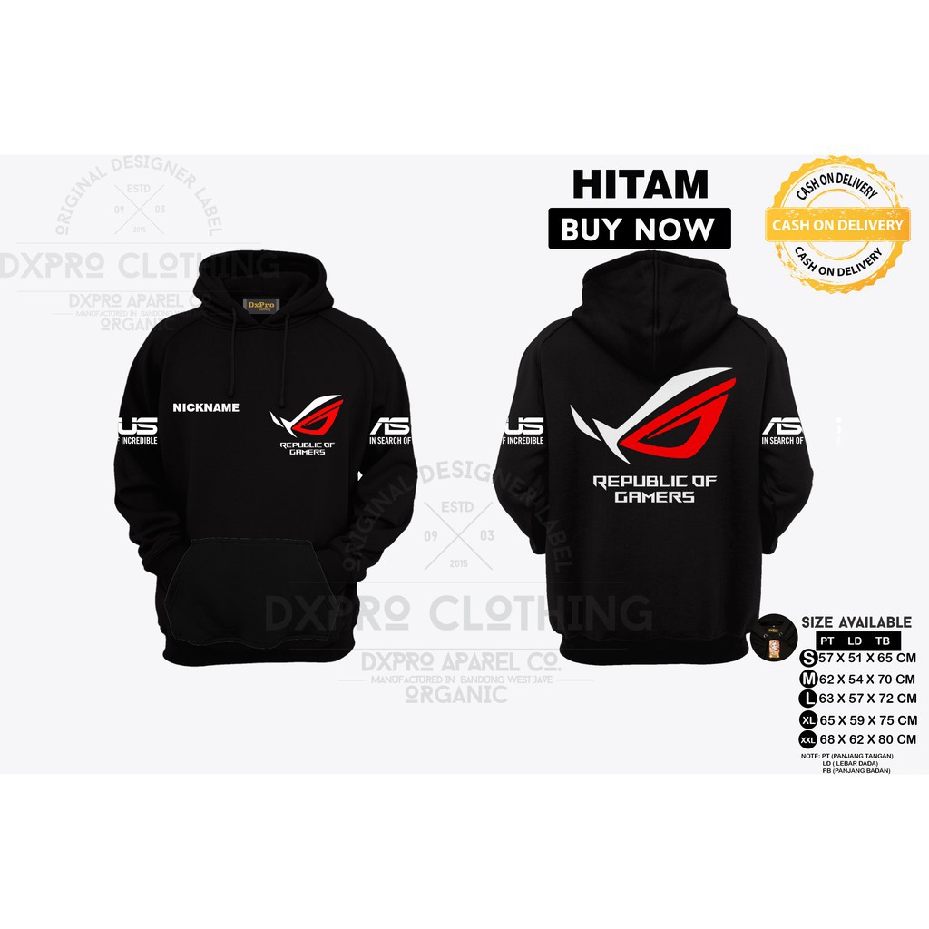 🔥HOT🔥 Mẫu áo Hoodie Asus ROG - áo game cực chất