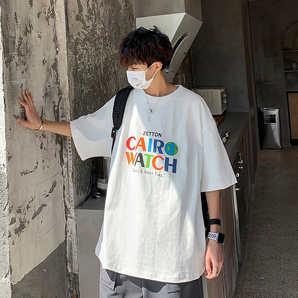 Áo Thun Dáng Rộng Tay Lỡ Phong Cách Hàn Quốc Dành Cho Nam Size M-5Xl