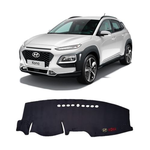 kona,thảm taplo nhung cao hoặc da vân cacbon hyundai kona