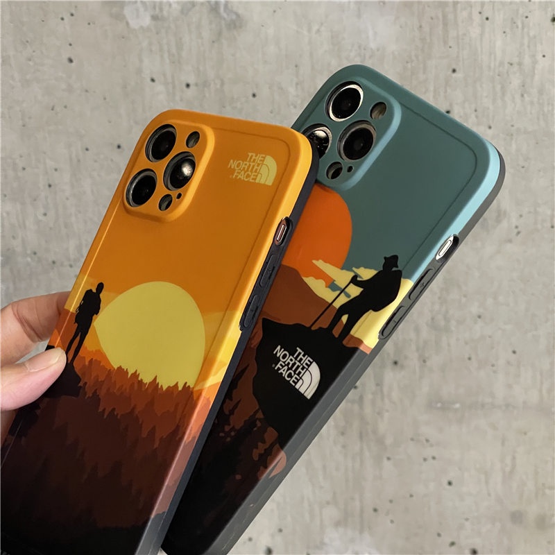 Hoạt Hình Ốp Điện Thoại Mềm Hình Hoàng Hôn Trên Núi Cho iphone15 15pro 15promax 14promax 14 14pro 13 13pro 13promax 12 12pro 12pm 11