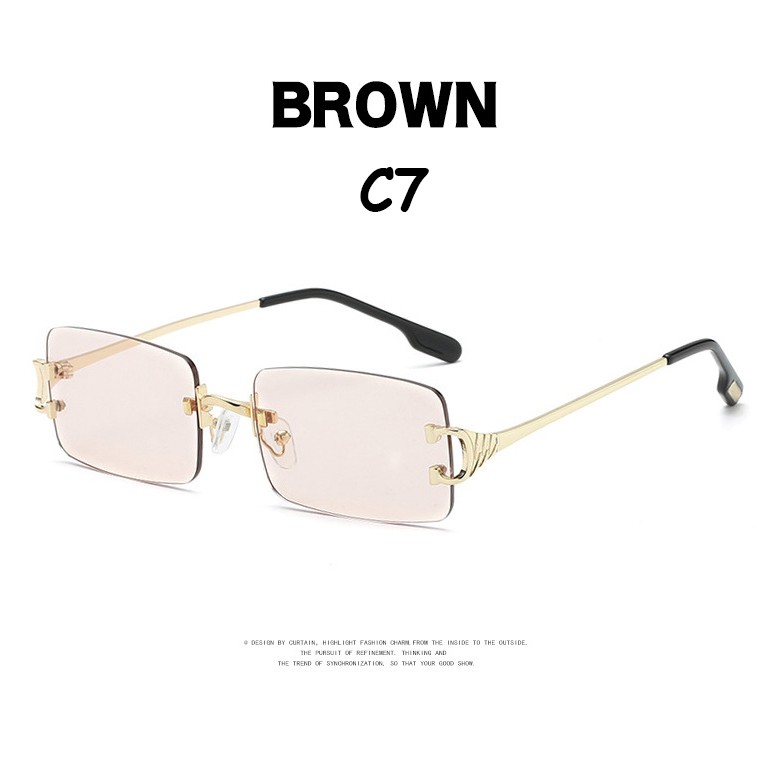 Kính Mát Gọng Kim Loại Phong Cách Retro Cho Nam Và Nữ