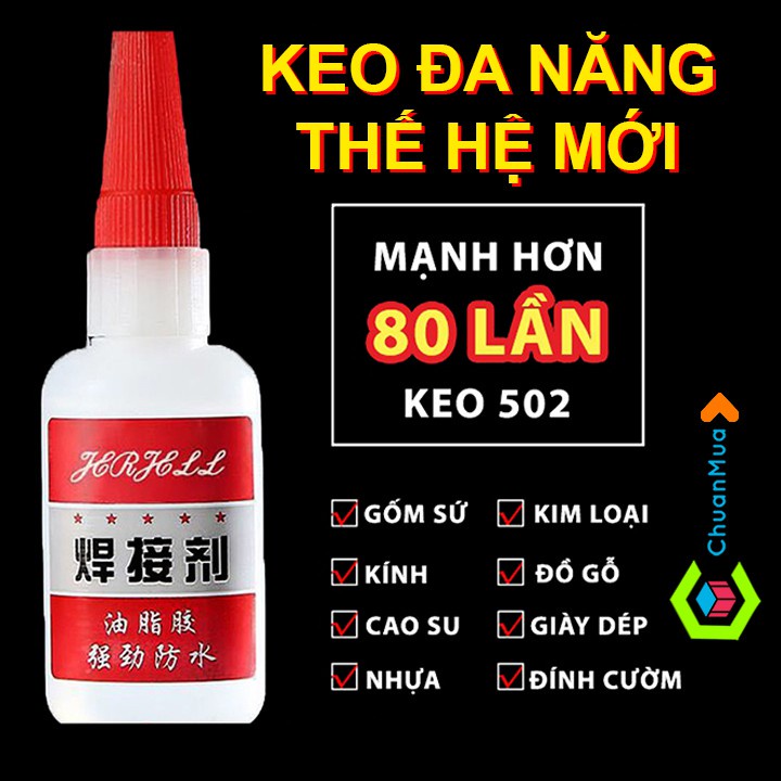 Keo dán đa năng siêu dính 75ml dán tốt trên mọi bề mặt kim loại, gỗ, thủy tinh, nhựa,..
