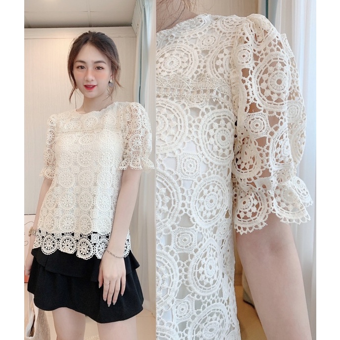 SET ÁO REN TRÒN TIỂU THƯ madebyMULLET