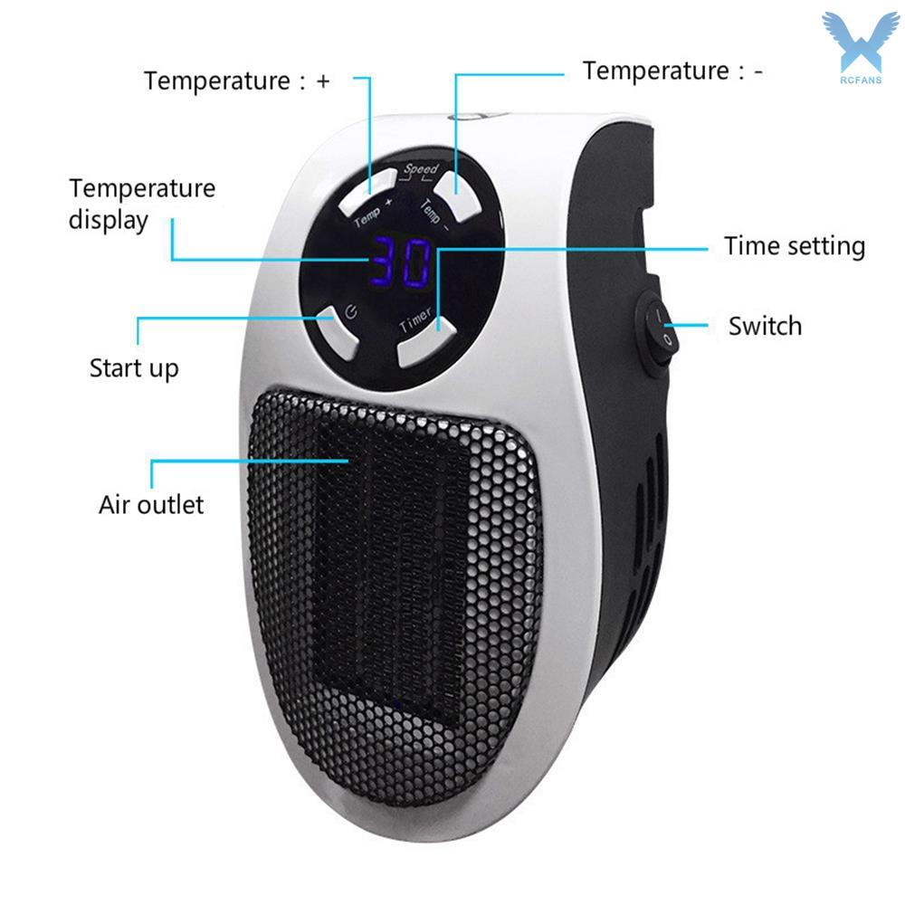 500W Portable Electric Heater Mini Fan Heater Desktop Household Wall Handy Heating Stove Radiator Warm With Remote Control handy heater[rc]