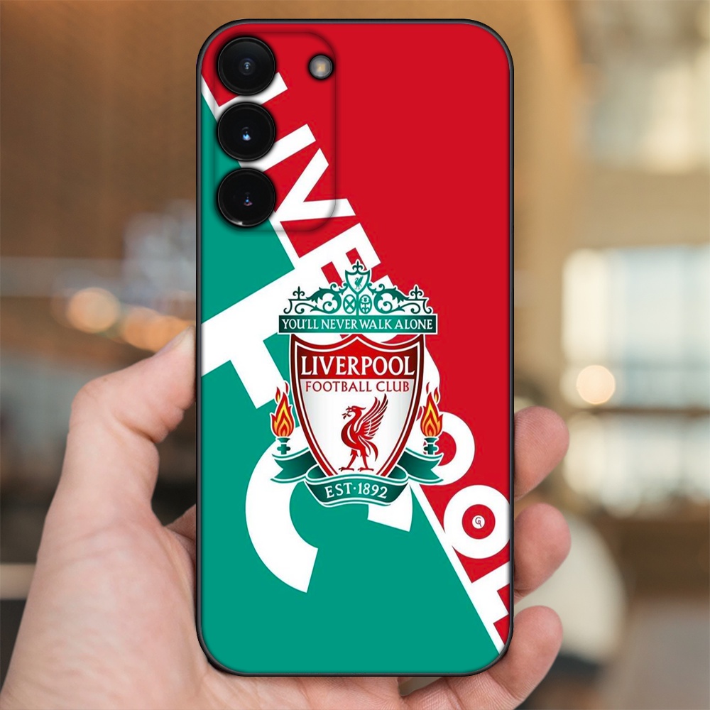 Ốp lưng Samsung S21, S21 Plus, S21 FE, S22, S22 Plus viền đen in hình Liverpool FC