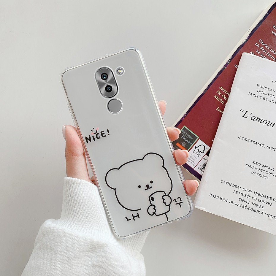 Ốp điện thoại TPU silicone dẻo in họa tiết đáng yêu dành cho HUAWEI HONOR 6X/ GR5 201
