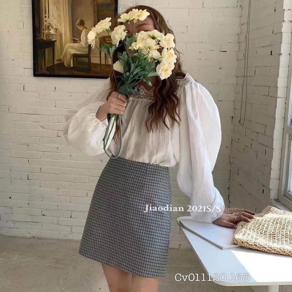 CHÂN VÁY KẺ CARO NHỎ